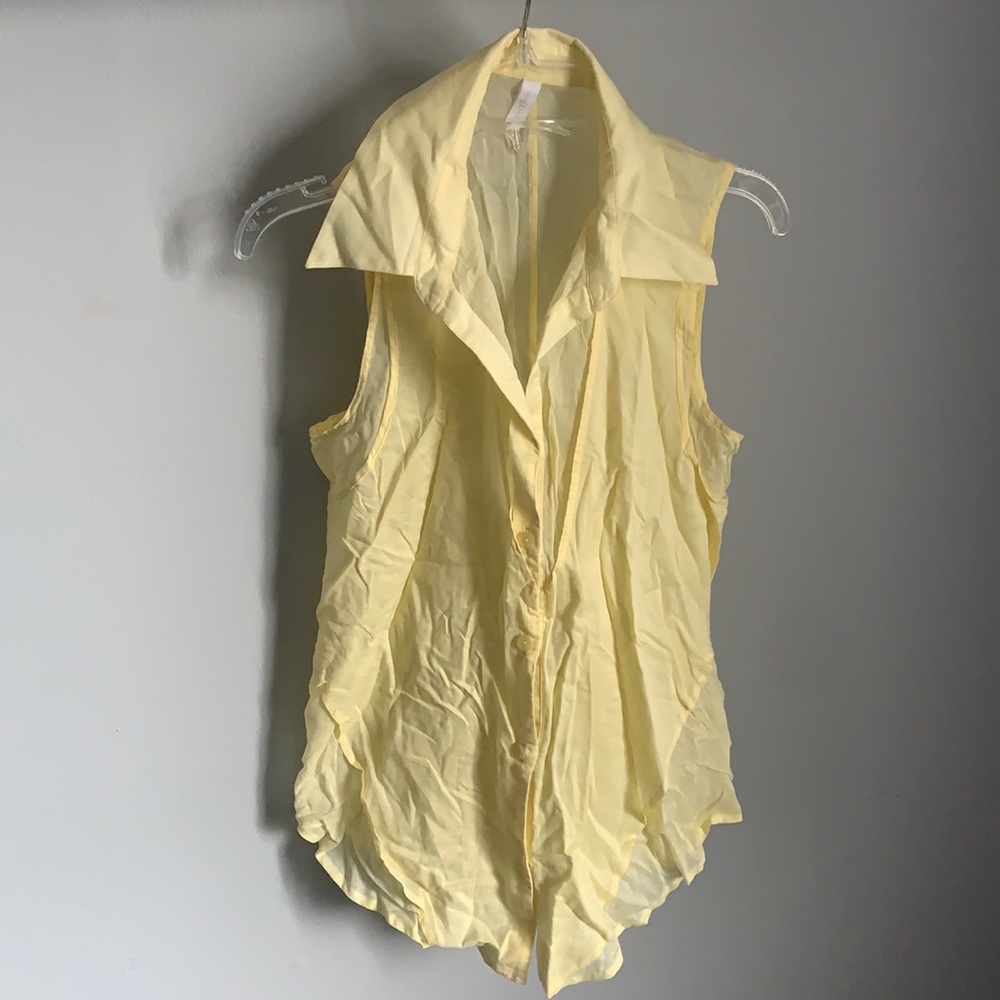 Morrissey Y? Ladies Yellow Sleeveless Top